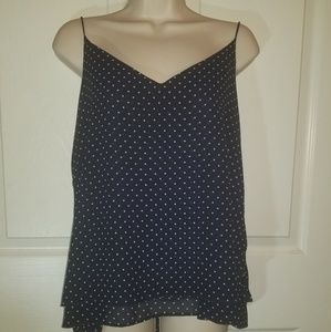 H&M navy polka dot tank top